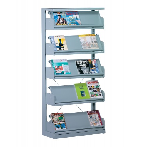 PERIODICAL SHELVING WITH 5 SETS OF PIVOTING SHELF (ST-E0122)