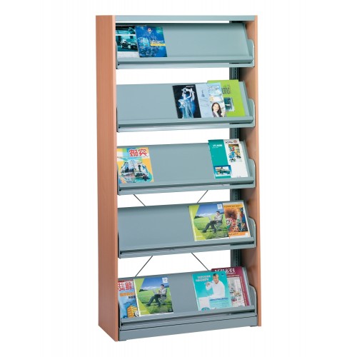 PERIODICAL SHELVING WITH 5 SETS OF PIVOTING SHELF AND PANEL (ST-E0123)
