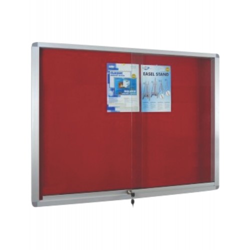 ALUMINIUM FRAME VELVET BOARD WITH SLIDING GLASS CABINET (VG23, 34, 45, 46, 48, 410, 412)