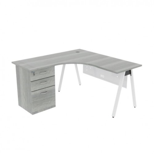 FUZE SERIES EXECUTIVE L-SHAPE TABLE (OF-FZ-LS15FP | OF-FZ-LS18FP)