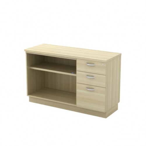 FX OPEN SHELF + FIXED PEDESTAL 2D1F CABINET