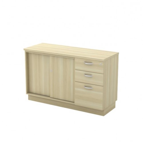 FX SLIDING DOOR + FIXED PEDESTAL 2D1F CABINET
