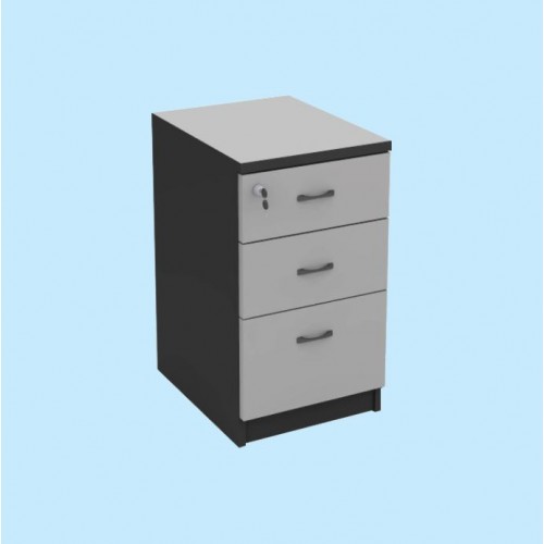 FS GREY SERIES HIGH 3 DRAWERS STAND PEDESTAL [OF-FS-S3D (G)]