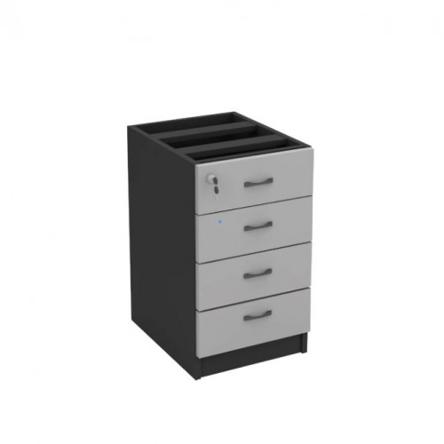 FS GREY 4 DRAWERS FIXED PEDESTAL