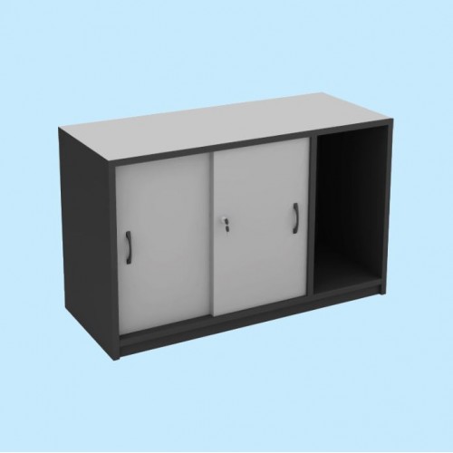 FS GREY SERIES SLIDING DOOR + CPU STORAGE CABINET [OF-FS-12BF (G)]