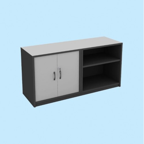 FS GREY SERIES SWING DOOR + OPEN SHELF CABINET [OF-FS-15M-AC (G) | OF-FS-18M-AC (G)]