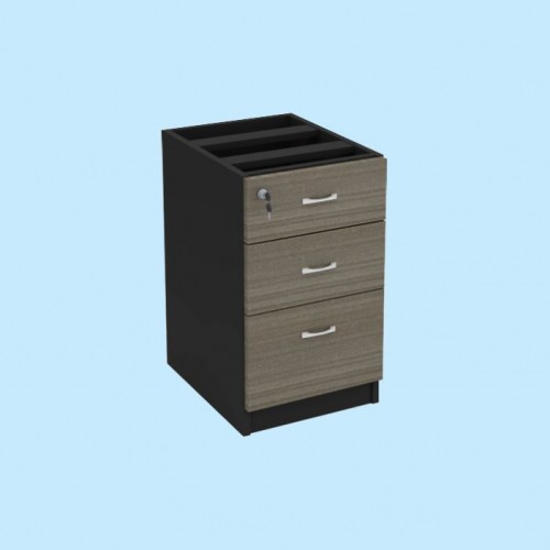 FS THUJA LIGHT SERIES HIGH 3 DRAWERS FIXED PEDESTAL [OF-FS-F2D+1F (T|W|C)]