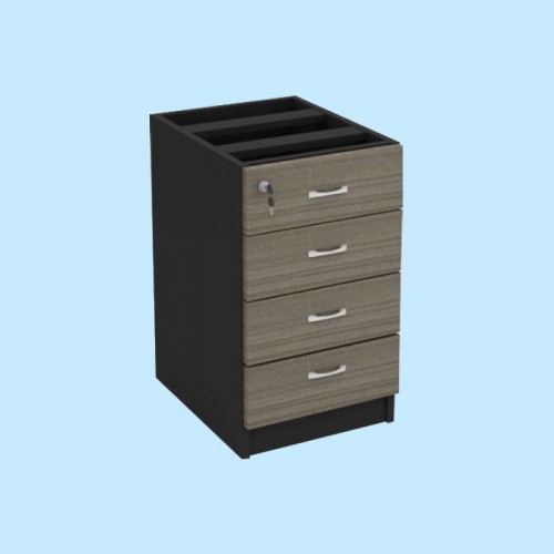 FS THUJA LIGHT SERIES 4 DRAWERS FIXED PEDESTAL [OF-FS-F4D (T|W|C)]