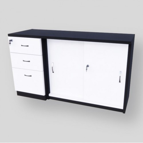 FLEXX SERIES PEDESTAL + SLIDING DOOR CABINET (OF-FL-12BE)