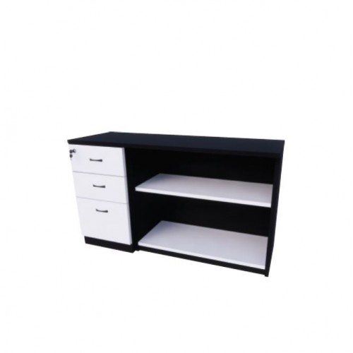 FLEXX II PEDESTAL + OPEN SHELF CABINET