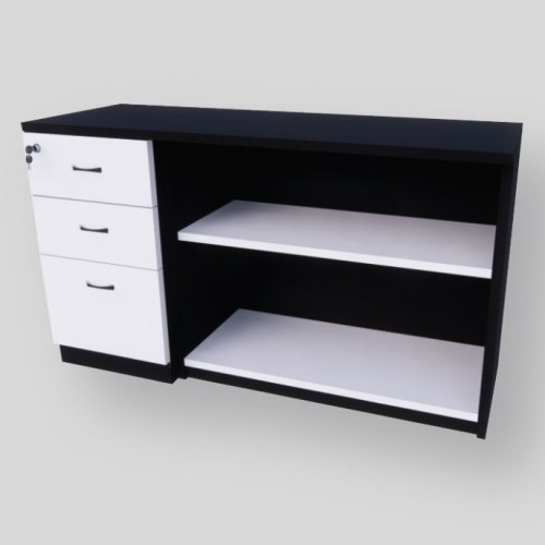 FLEXX SERIES PEDESTAL + OPEN SHELF CABINET (OF-FL-12CE)