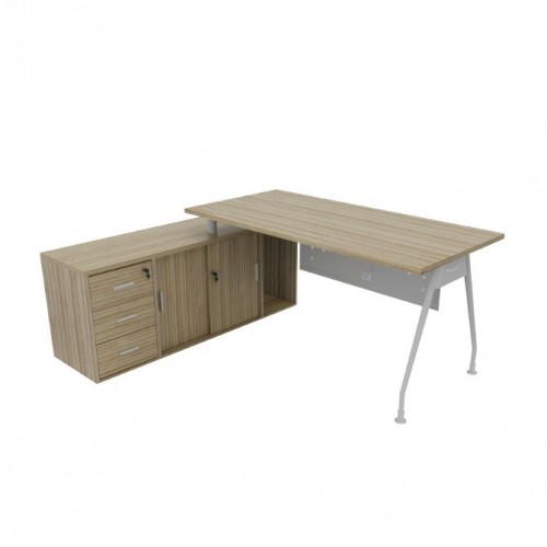SMILE SERIES EXECUTIVE  TABLE c/w COMBI SLIDING + DRAWER + CPU STORE (OF-L18751545SM)