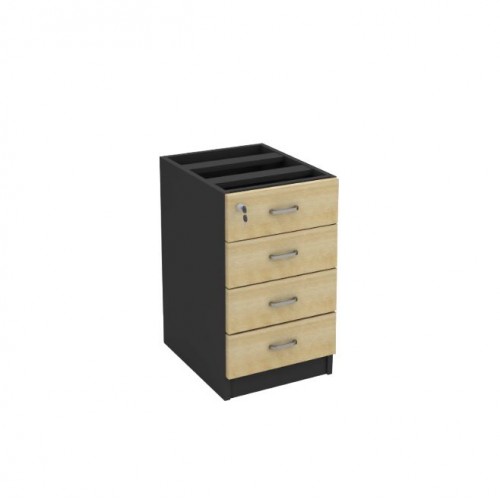 FS MAPLE 4 DRAWERS FIXED PEDESTAL