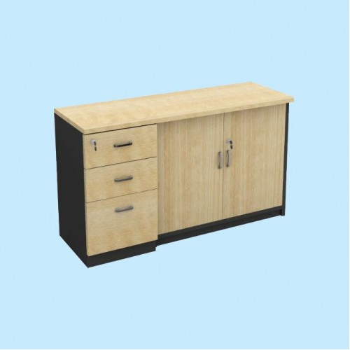 FS MAPLE SERIES PEDESTAL + SWINGING DOOR CABINET [OF-FS-12AE (M)]