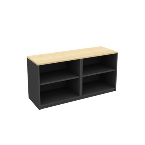 FS MAPLE OPEN SHELF + OPEN SHELF CABINET