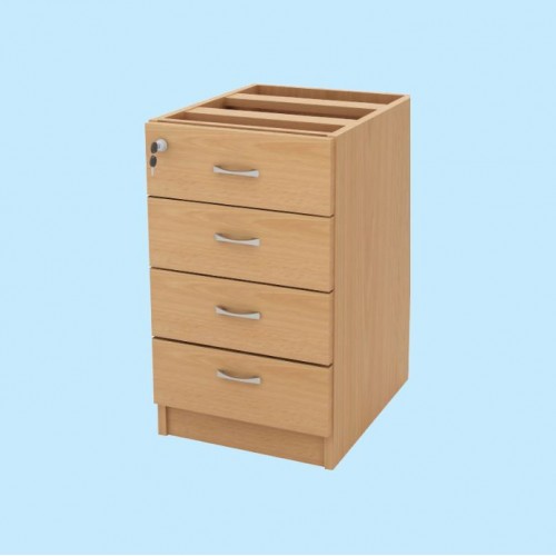 FM | FO SERIES 4 DRAWERS FIXED PEDESTAL (OF-FO-F4D)