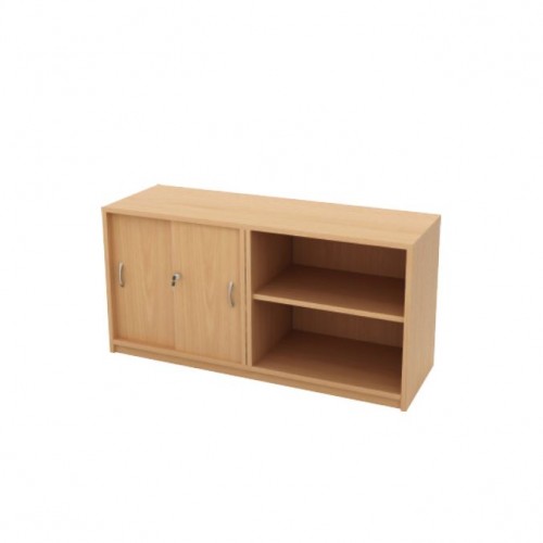 FO | FM SLIDING DOOR + OPEN SHELF CABINET