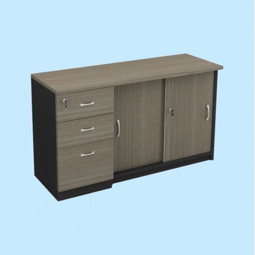 FS THUJA LIGHT SERIES PEDESTAL + SLIDING DOOR CABINET [OF-FS-12BE (T|W|C)]