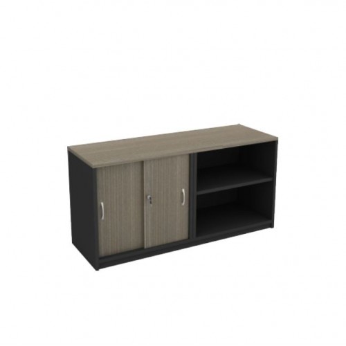 FS THUJA LIGHT SLIDING DOOR + OPEN SHELF CABINET