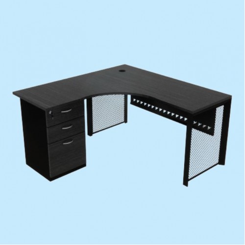 MESH SERIES EXECUTIVE L-SHAPE TABLE (OF-MS-LS15FP | OF-MS-LS18FP)