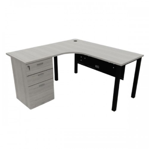 NOVA BLACK SERIES EXECUTIVE L-SHAPE TABLE (OF-NV-LS15FP | OF-NV-LS18FP)