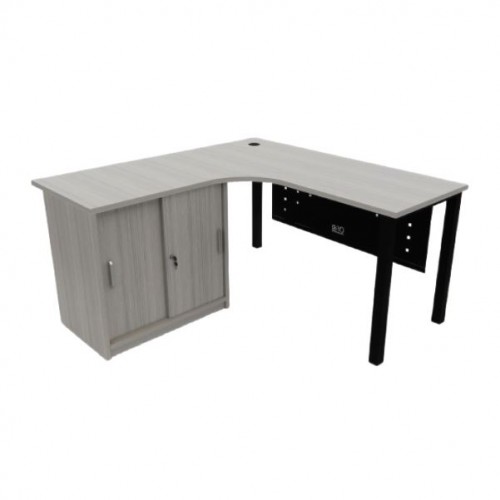 NOVA BLACK SERIES EXECUTIVE L-SHAPE TABLE (OF-NV-LS15FC | OF-NV-LS18FC)