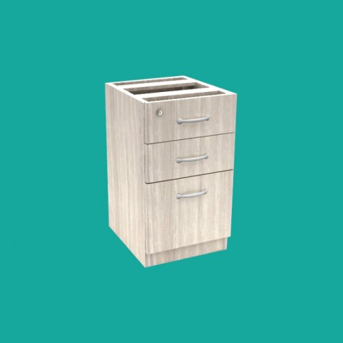 PREMIER SERIES 2 DRAWERS 1 FILING FIXED PEDESTAL w/o TOP (OFP-FP2D1F)