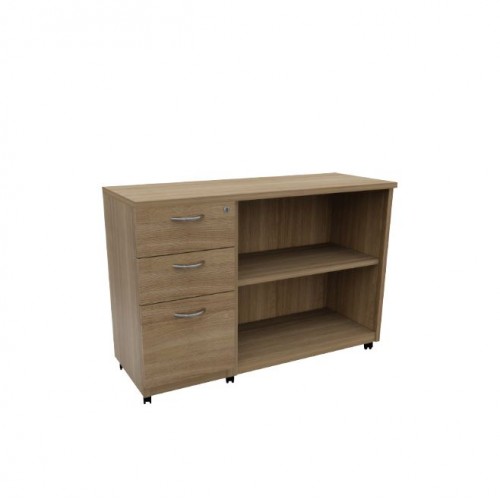 PREMIER OPEN SHELF 2D1F PEDESTAL c/w MOBILE CABINET