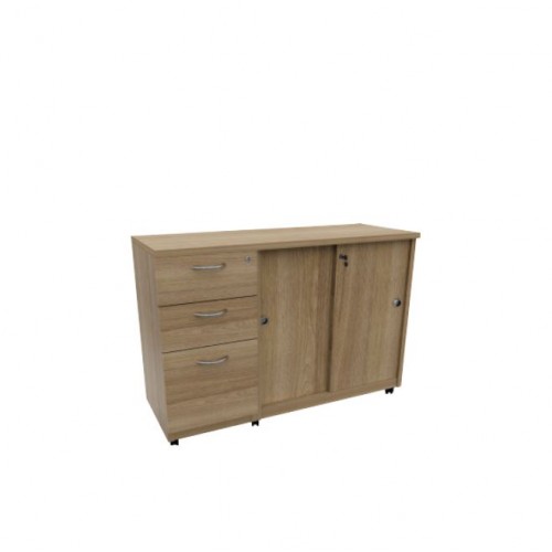 PREMIER SLIDING DOOR 2D1F PEDESTAL c/w MOBILE CABINET