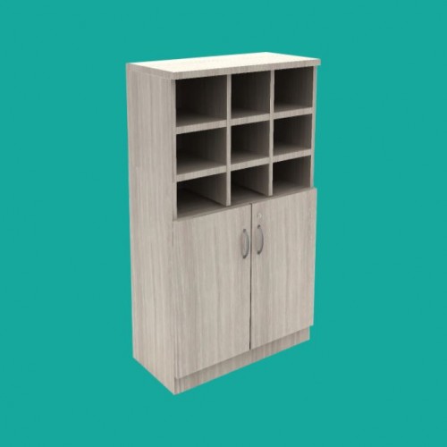 PREMIER SERIES 9 PIGEON HOLES + SWING DOOR CABINET (OFP-SW9PH-90150)