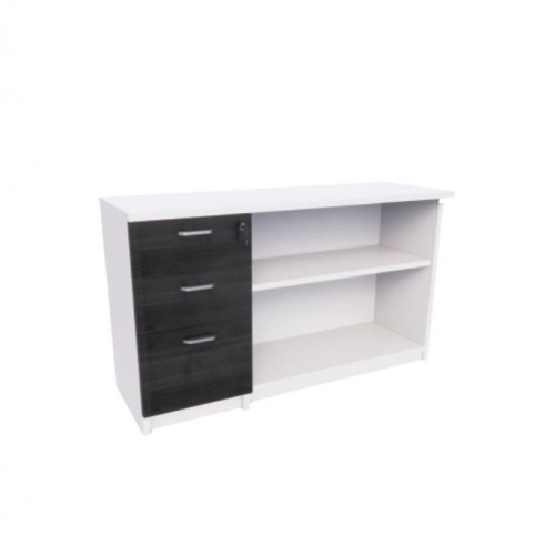 MILA PEDESTAL + OPEN SHELF CABINET