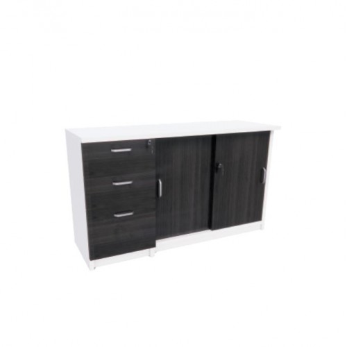 MILA PEDESTAL + SLIDING DOOR CABINET