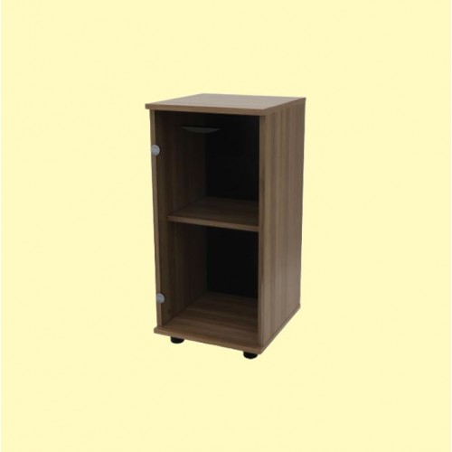 LOOP | MAXIM SERIES 2 LEVELS GLASS SINGLE DOOR CABINET (OFM-SWG-402)
