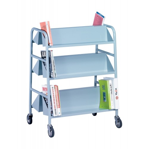 DOUBLE SIDED BOOK TROLLEY  (ST-E0125)