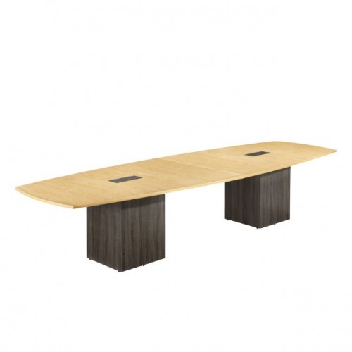 ZIVA SERIES BOAT SHAPED CONFERENCE TABLE c/w FLIPPER CASING only (OF-ZV-BSC3612)