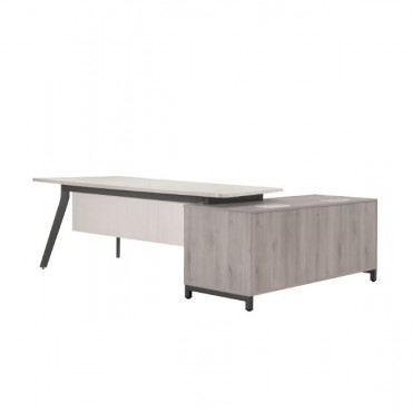 ZICO SERIES EXECUTIVE TABLE WITH SIDE CABINET (LEFT / RIGHT) (OF-ZICO-01L | OF-ZICO-01R)