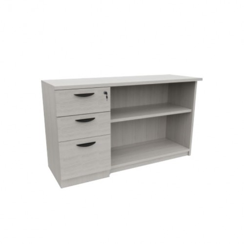 LOOP 2D1F PEDESTAL + OPEN SHELF CABINET (FIXED)