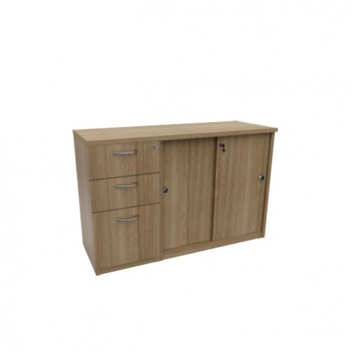 PREMIER SLIDING DOOR 2D1F PEDESTAL c/w FIXED CABINET