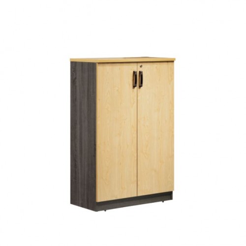 ZIVA MEDIUM HEIGHT SWING DOOR CABINET WITH WOODEN DOOR