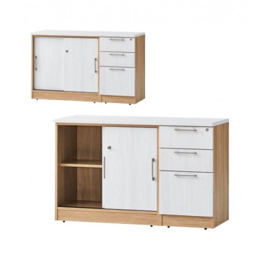 MIZA OFIS STAND PEDESTAL + SLIDING DOOR CABINET