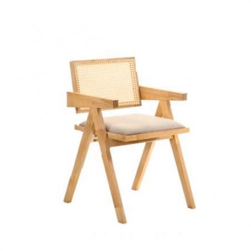 WOODEN AND CUSHION CHAIR