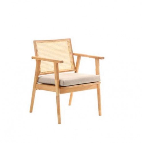 WOODEN AND CUSHION CHAIR