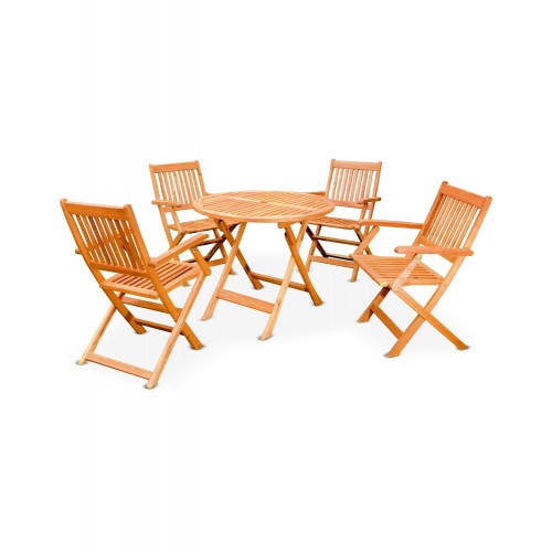 CAFE / GARDEN SET (HK MANHATTAN ARM CHAIR + HK EDEN TABLE R900 (4+1))