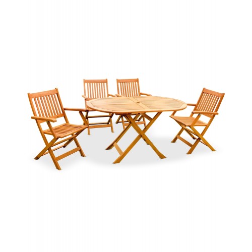 CAFE / GARDEN SET (HK MANHATTAN ARM CHAIR + HK CHICAGO OVAL TABLE (4+1))