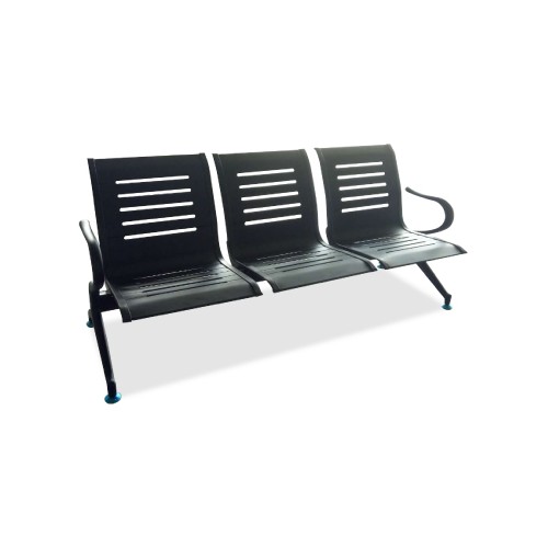 BLACK LINK CHAIR 3 SEATER (CH-SJAC8207-3S)