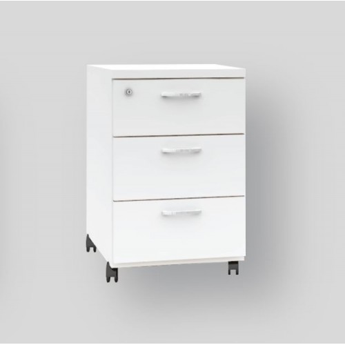 HAWK | NOVA | SNOW SERIES 3 DRAWERS MOBILE PEDESTAL [OF-NL-M3D]