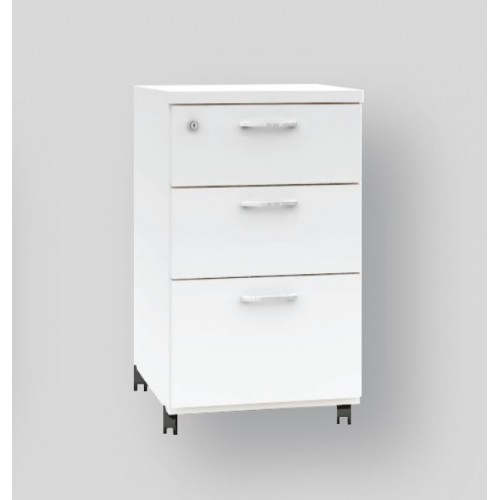 HAWK | NOVA | SNOW SERIES HIGH 3 DRAWERS MOBILE PEDESTAL [OF-NL-H3D]