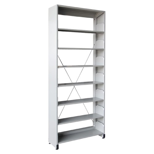 SINGLE SIDE WITH SIDE PANEL 7 LEVEL LIBRARY RACKING (S317)