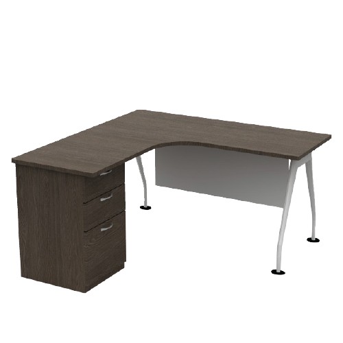 SMILE SERIES EXECUTIVE L-SHAPE TABLE (OF-SM-LS15FP|OF-SM-LS18FP)