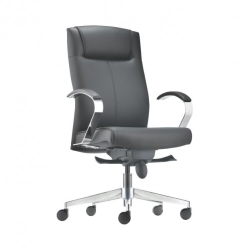 ZAFFA PU LEATHER SERIES MEDIUM BACK CHAIR (ZY5211L-13S50)